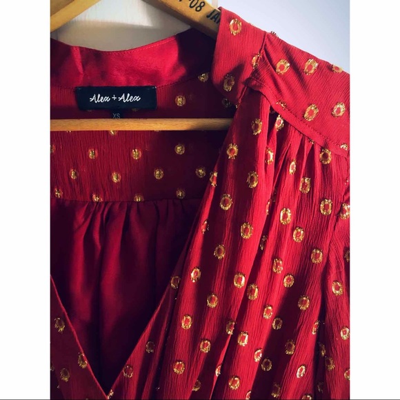 Alex and Alex Semi-Sheer Silk Wrap Dress - Picture 2 of 3